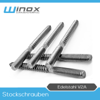 Stockschrauben Edelstahl A2