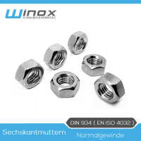 DIN 934 Sechskantmuttern Edelstahl A2