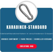 Karabiner-Standard Edelstahl A4