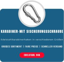 Karabiner-mit Sicherungsschraube Edelstahl A4