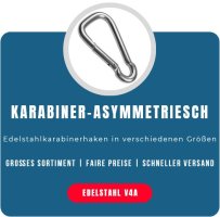 Karabiner-Asymmetriesch Edelstahl A4