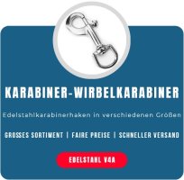 Karabiner-Wirbelkarabiner Edelstahl A4